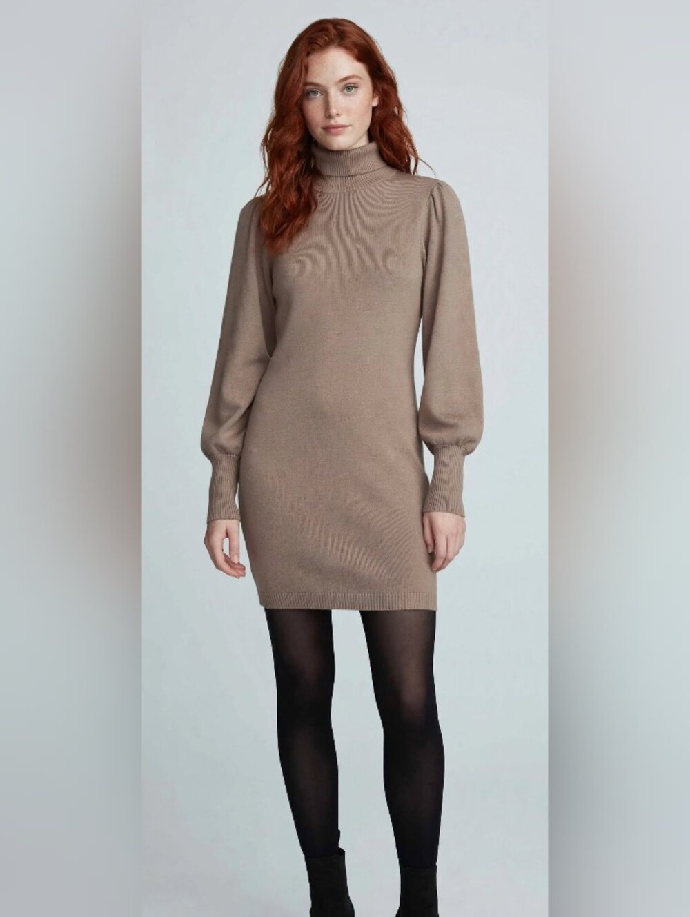 Tan Long Sleeve Sweater Dress August Sky Nordstrom Size Medium Brand New
